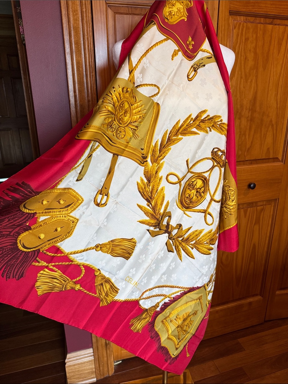 Celine White and Mustard Gold Print Bedding